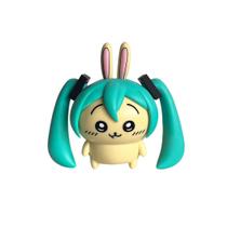 Figura Hatsune Miku Chiikawa Cosplay com orelhas de coelho de 10 cm Figura Hatsune Miku Chiikawa Cosplay com orelhas de coelho de 10 cm