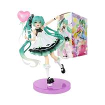 Figura Hatsune Miku Com Balão Rosa 20cm, Ornamento De Personagem De Anime, Decoração Kawaii Para Figura Hatsune Miku Com Balão Rosa 20cm, Ornamento De Personagem De Anime, Decoração Kawaii Para