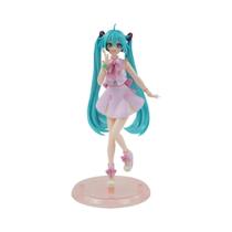 Figura Hatsune Miku de Natal com Presente - Decoração Anime para Mesa