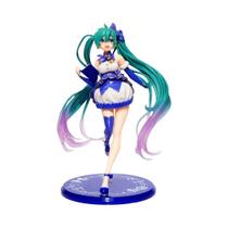 Figura Hatsune Miku de Natal com Presente - Decoração Anime para Mesa