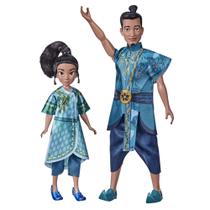 Figura Imptora Disney Raya e O Último Dragão Young Raya e Chefe Benja