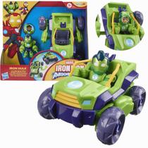 Figura Iron Hulk c/ Veículo 2 Em 1 Vira Armadura Hasbro