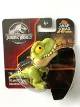 Figura Jurassic World Snap Squad Attitudes em relação ao Rex Tyrannosaurus Rex Verde