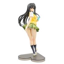 Figura Kutsukawa Yui School Girl com livro colecionável de anime de 23 cm