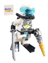 Figura LEGO LEGO Ninjago Zane Seabound em equipamento de mergulho Figura LEGO LEGO Ninjago Zane Seabound em equipamento de mergulho