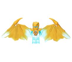 Figura LEGO Ninjago Crystalized Zane Dragon com espada e Shuriken Figura LEGO Ninjago Crystalized Zane Dragon com espada e Shuriken