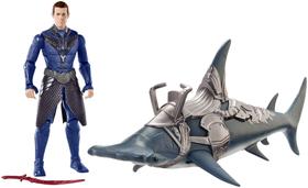Figura Mattel Aquaman Vulko 15 cm e Tubarão Martelo 2 unidades Figura Mattel Aquaman Vulko 15 cm e Tubarão Martelo 2 unidades