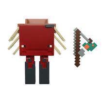 Figura Mattel Minecraft Craft-A-Block Strider - Personagem Pixelado Autêntico - Brinquedo Colecionável para Fãs Acima de 6 Anos