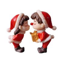 Figura Miniatura De Menina E Menino Em PVC, Presente De Natal, Decoração Para Casa, Decoração De