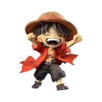 Figura One Piece Luffy PVC de 15 cm com chapéu de palha para coleção