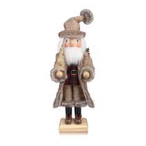 Figura Quebra-Nozes Papai Noel ArlinaL 38 cm Decoração em Madeira