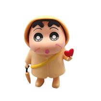Figura Shin Chan Cute em capa de chuva de PVC de 10 cm, versão Q, colecionável