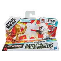 Figura Star Wars Battle Bobblers C3Po vs Trooper E8026 - Hasbro