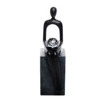 Figura Tesouro Decorativa 24cm em Resina Wolff Figura Tesouro Decorativa 24cm em Resina Wolff