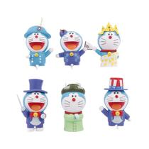 Figura Toy Doraemons Anime, 6 unidades/lote, modelo colecionável de 8 cm