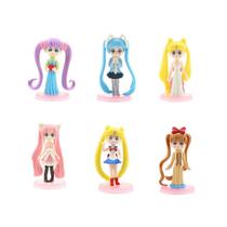 Figura: Toy Sailors Moons, PVC, boneca, decoração de bolo, 6 peças