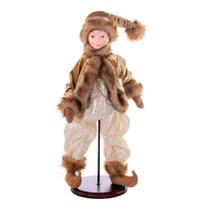 Figura Vickerman Hada Infantil de Terciopelo Mocha de 18" con Base