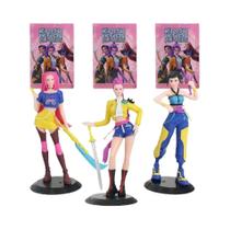 Figuras De Ação Anime Kpop Demon Hunter 3 Peças Brinquedo De Decoração De Mesa Para Crianças
