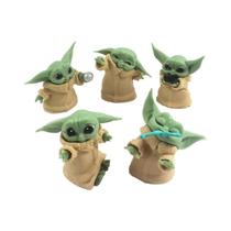 Figuras De Ação Baby Yoda Grogu Mandalorian 5 Peças/conjunto 4-7cm Brinquedos Disney Star Wars