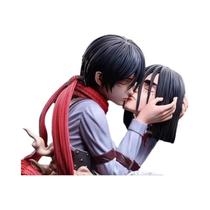 Figuras De Ação De 22CM De Attack on Titan, Eren Jaeger E Mikasa Ackerman, Estátua De Um Último Figuras De Ação De 22CM De Attack on Titan, Eren Jaeger E Mikasa Ackerman, Estátua De Um Último