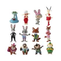 Figuras De Ação De Animação Zootopia 12 Peças Nick Fox Judy Zootropolis Utopia Ornamentos Para