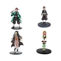 Figuras De Ação De Anime Demon Slayer Kamado Tanjirou Nezuko Zenitsu Inosuke Brinquedos Modelo De