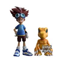 Figuras De Ação De Anime Digimon Adventure Agumon E Yagami Taichi De 9-15cm, Brinquedos De Modelo Em