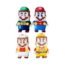 Figuras De Ação De Blocos De Montar Super Mario Luigi, Brinquedos De Montagem, Presentes De