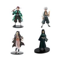 Figuras de Ação Demon Slayer - Tanjirou, Nezuko, Zenitsu e Inosuke