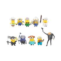 Figuras De Ação Despicable Minion Conjunto De 10 Peças Kevin Bob Gru Brinquedos Com Olhos 3D Para
