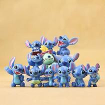Figuras de ação Disney Lilo And Stitch 12 unidades/lote de PVC de 3 cm Figuras de ação Disney Lilo And Stitch 12 unidades/lote de PVC de 3 cm