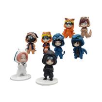 Figuras De Ação Do Anime Naruto 8 Peças Uchiha Sasuke Sakura Modelos De Cosplay Brinquedos