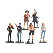 Figuras De Ação Do Anime One Piece, 6 Peças, Monkey D Luffy, Roronoa Zoro, Sanji, Estátuas De PVC
