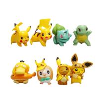 Figuras De Ação Do Pokémon Pikachu Para Crianças, Conjunto Com 8 Peças, Brinquedos Para Presente De