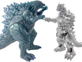 Figuras de Ação Godzilla e MechaGodzilla com Mochila - 2021, Juntas Móveis e Vinil Macio - TwCare