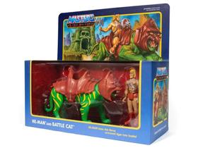 Figuras de ação Masters of the Universe He-Man e Battle Cat