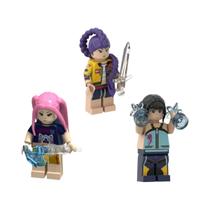 Figuras De Ação Mini Kpop Demon Hunters Blocos De Montar 8PCS Brinquedo De Decoração De Mesa