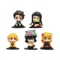 Figuras De Ação Mini Q Version De Tanjiro, Nezuko, Inosuke E Zenitsu De Demon Slayer, 5 Figuras De Ação Mini Q Version De Tanjiro, Nezuko, Inosuke E Zenitsu De Demon Slayer, 5