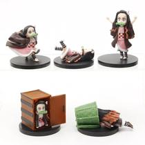 Figuras de Ação Nezuko Demon Slayer (5 Unidades) - Decoração para Carro, Escritório e Casa