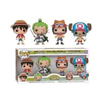 Figuras de Ação One Piece Luffy & Chopper - Conjunto com 4 Peças - Brinquedo Funko para Presente