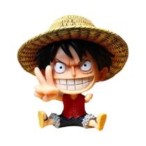 Figuras de Ação One Piece - Luffy, Zoro, Sanji, Robin, Nami e Brook - PVC