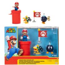 Figuras de ação Playset Super Mario 2.5 Bowser's Airship Deck
