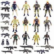 Figuras de ação Qiandier Military Team Special Force x12