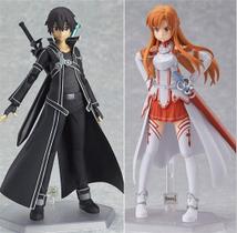 Figuras de ação Sword Art Online Kirito & Asuna com 15 cm de altura Figuras de ação Sword Art Online Kirito & Asuna com 15 cm de altura