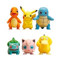 Figuras De Anime Kawaii Pokemon Conjunto De 6 Peças Pikachu Charmander Psyduck Squirtle Jigglypuff Figuras De Anime Kawaii Pokemon Conjunto De 6 Peças Pikachu Charmander Psyduck Squirtle Jigglypuff