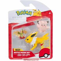 Figuras De Batalha Pokémon Flapple, Jolteon e Clefairyn - Sunny