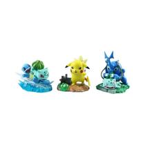 Figuras De Cena De Anime Pokémon Pikachu Squirtle Bulbasaur 8-10cm 3 Peças Modelo De Decoração Para Figuras De Cena De Anime Pokémon Pikachu Squirtle Bulbasaur 8-10cm 3 Peças Modelo De Decoração Para