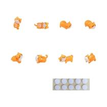 Figuras De Gato Laranja 8 Peças Miniaturas De PVC Decoração De Carro Para Jardim De Fadas Bonsai