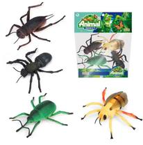 Figuras De Insetos De Plástico Realistas Brinquedos kit 4un Figuras De Insetos De Plástico Realistas Brinquedos kit 4un