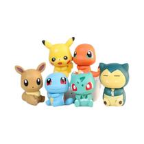 Figuras De Pokémon 6 Peças, Bonecos De Ação Pikachu, Charmander E Squirtle Para Meninos, Meninas E